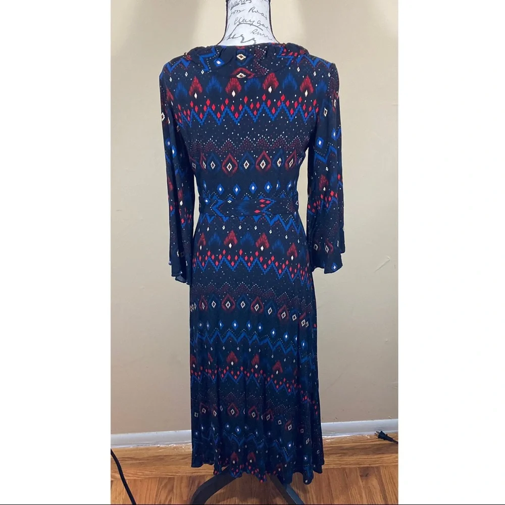 & Other Stories Paris Atelier Plunging Printed Midi Dress - Picture 7 of 14